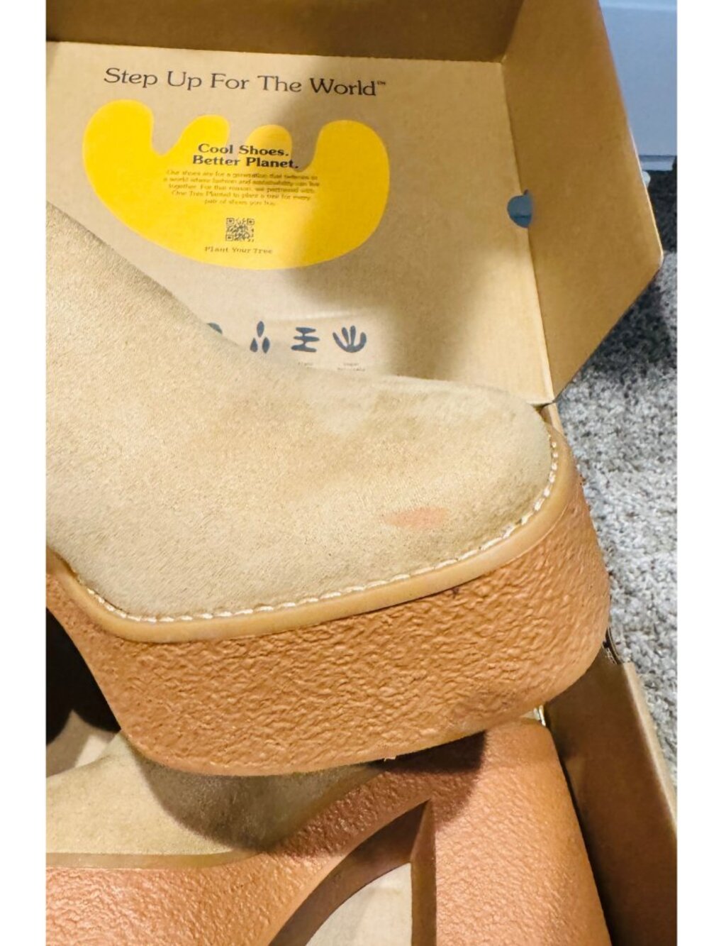 Cool Planet by Steve Madden Tan Suede Platform Chelsea Boots Size 9 - Picture 6 of 7
